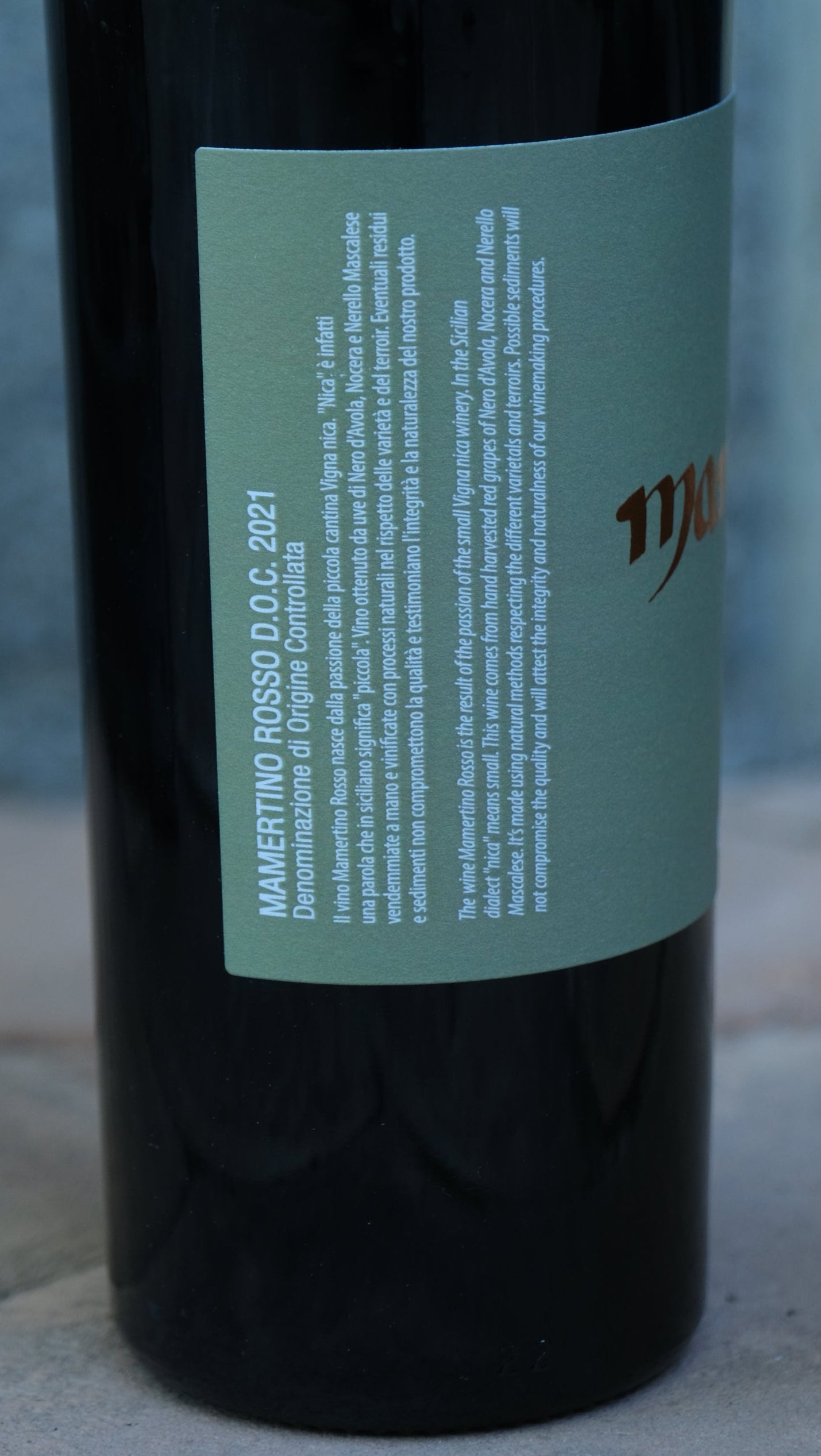 Mamertino Rosso DOC Vigna Nica 2021
