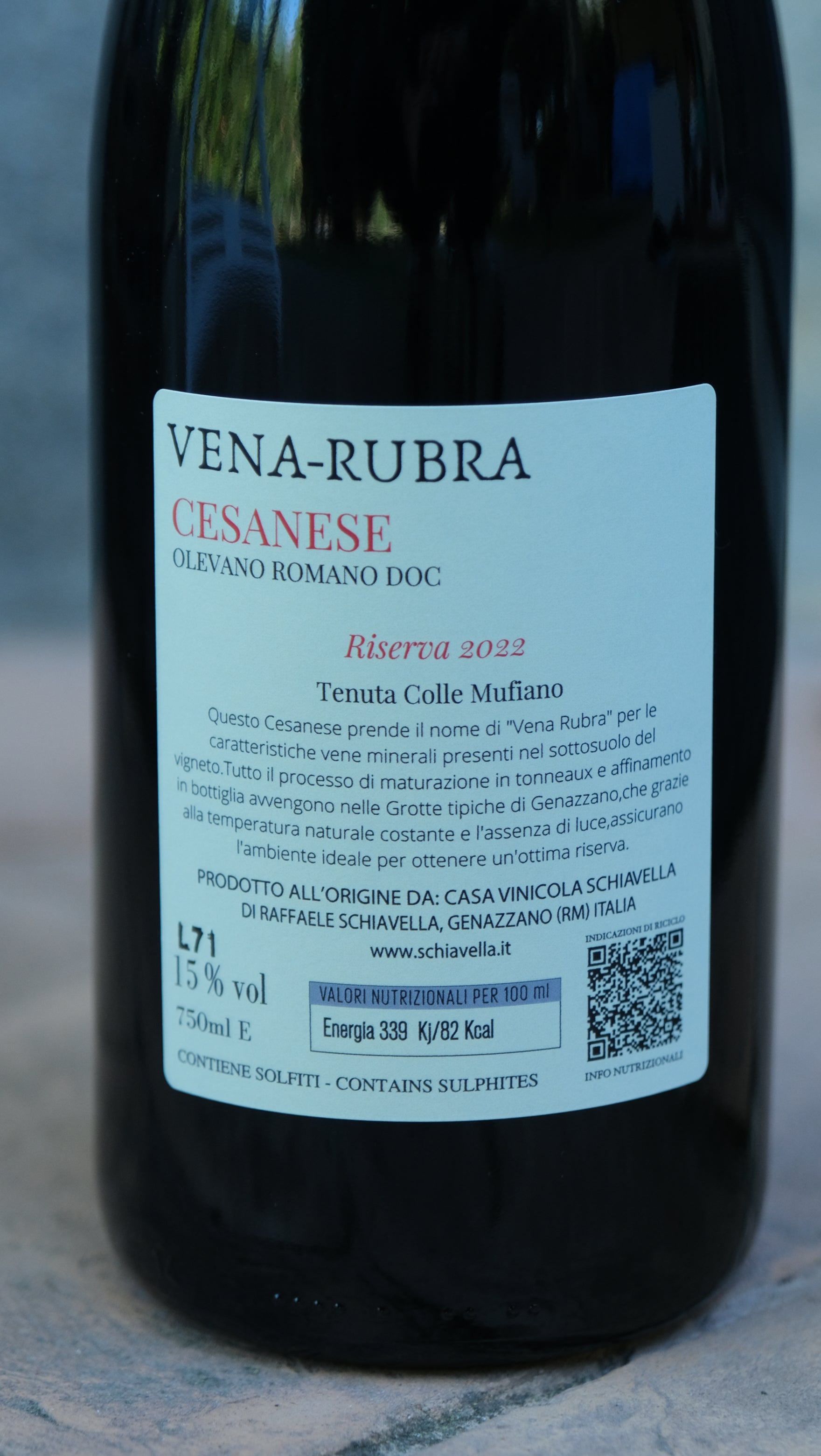 Cesanese Riserva DOC Vena-Rubra Raffale Schiavella 2022
