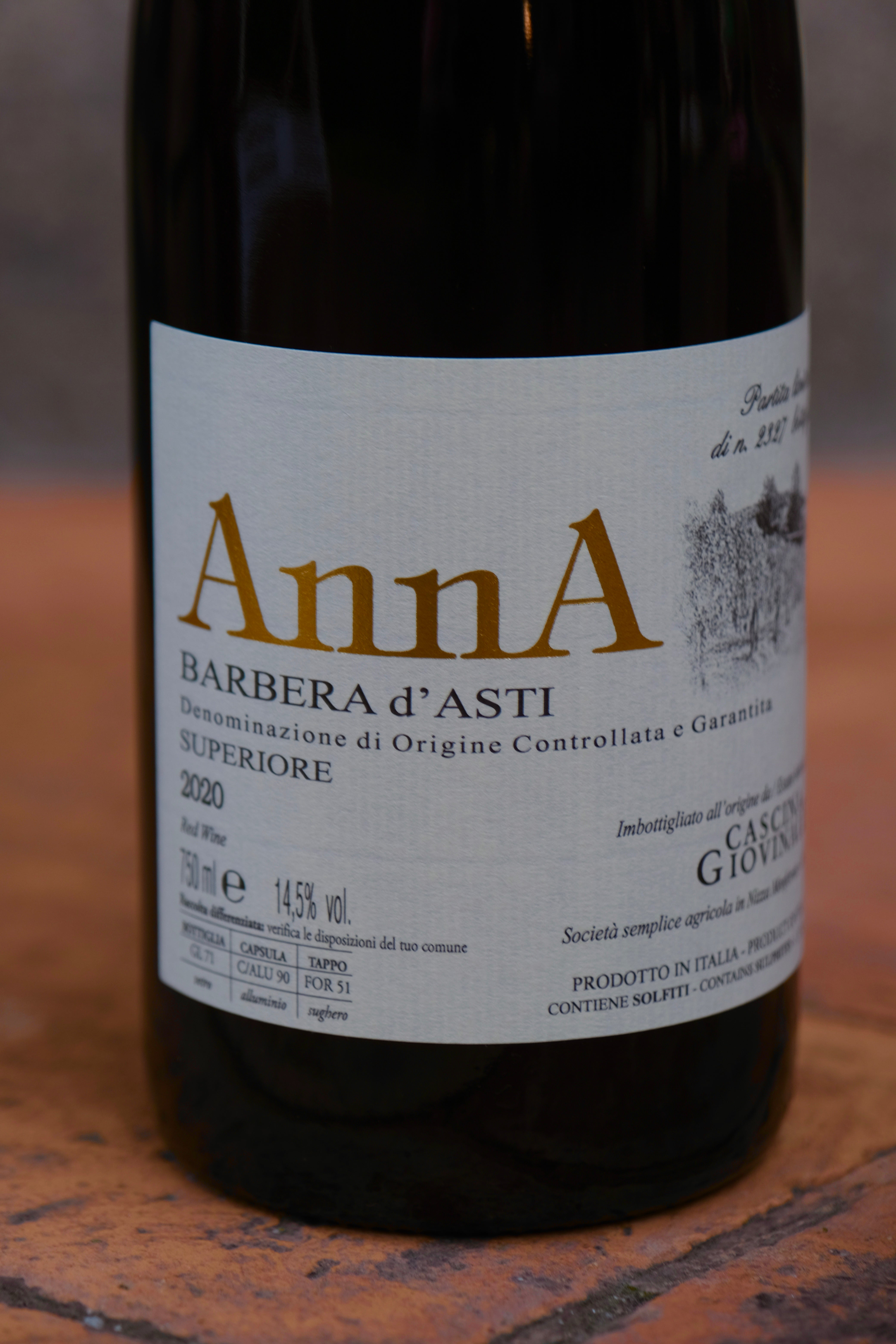 Barbera d'Asti Superiore Anna Cascina Giovinale 2020