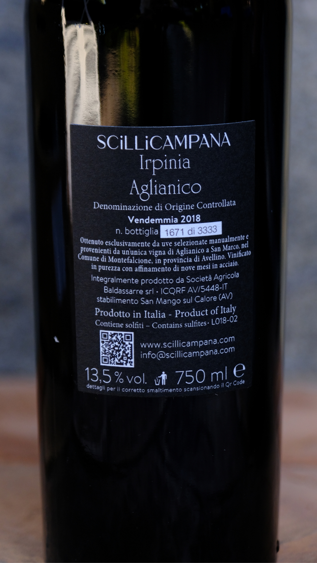 Irpinia Aglianico DOC Scillicampana 2018